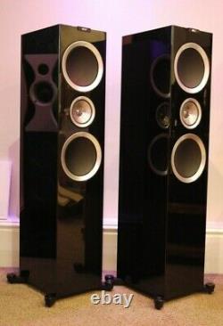 KEF R900 Floorstanding Speakers in Gloss Black Preowned