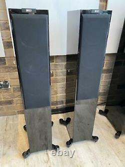 KEF R-Series R500 Piano Black Floor Standing Speakers & Grills WEST LONDON