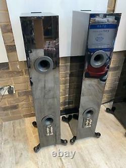 KEF R-Series R500 Piano Black Floor Standing Speakers & Grills WEST LONDON