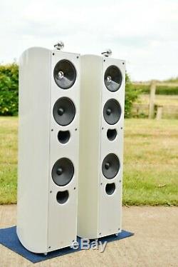 KEF XQ5 FIVE Floorstanding Speakers CREAM High Gloss 4way Uni-Q + HyperTweeter