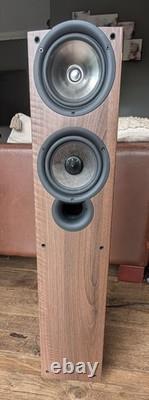 KEF iQ5 Floorstanding Speakers Walnut Pair Uni-Q