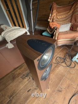 KEF iQ5 Floorstanding Speakers Walnut Pair Uni-Q