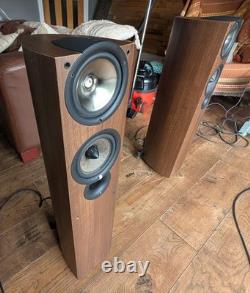 KEF iQ5 Floorstanding Speakers Walnut Pair Uni-Q