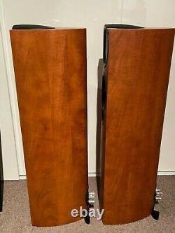 KEF iQ5 floor-standing speakers (Sold as Pair), dark apple (cherry). Excellent