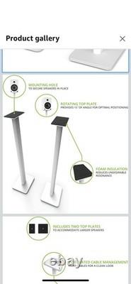 Kanto SP32PLW Speaker Floor Stands 32 Matt White Brand new, opened box