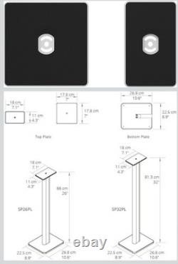 Kanto SP32PLW Speaker Floor Stands 32 Matt White Brand new, opened box