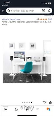 Kanto SP32PLW Speaker Floor Stands 32 Matt White Brand new, opened box