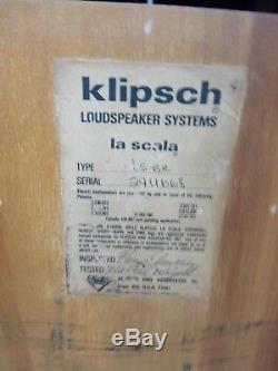 Klipsch La Scala Floorstanding Speakers PAIR Raw Birch Rare FREE SHIPPING