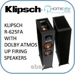 Klipsch R-625FA up firing Dolby Atmos Floor Standing speakers Hifi Cinema Pair