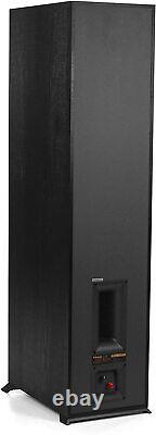 Klipsch R-820F Floorstanding Speaker Pair Black Ebony Textured Wood Grain Vinyl