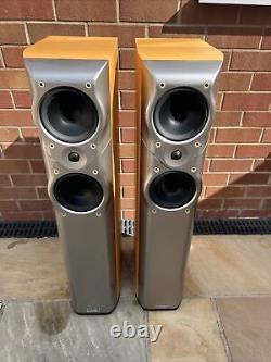 MISSION M53 FLOORSTANDERS SPEAKERS Beech 3 Way Bi Wire vintage Hifi TESTED York