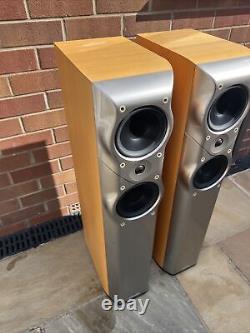 MISSION M53 FLOORSTANDERS SPEAKERS Beech 3 Way Bi Wire vintage Hifi TESTED York