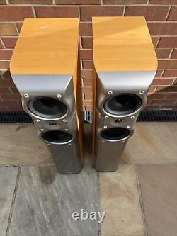 MISSION M53 FLOORSTANDERS SPEAKERS Beech 3 Way Bi Wire vintage Hifi TESTED York