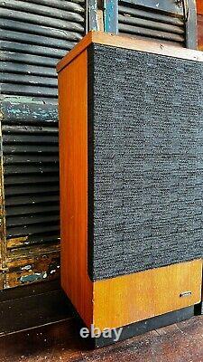 Matching Pair Vintage Goodmans Goodwood Floor Standing 3 Way Speakers