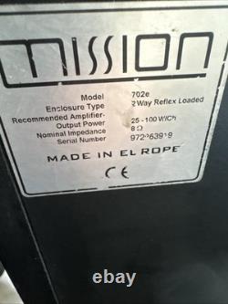 Mission 702e Floor-Standing Speakers Vintage Hifi Black Ash YORK