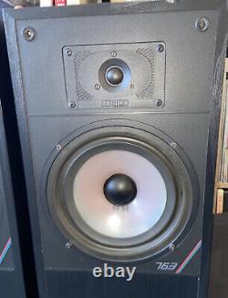 Mission 763 Stereo Floor Standing Speakers Used Full Working Order