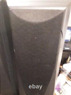 Mission 773 Floor Standing Loud Speakers With Spikes, Dark Brown Wood