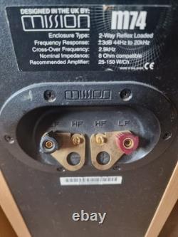 Mission M74 Beech Effect Floorstanding Speakers 150 Watts