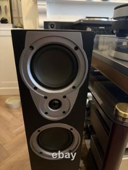 Mission MX-3 Black Floor Standing Tower Speakers Pair Tested Working YORK