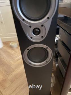 Mission MX-3 Black Floor Standing Tower Speakers Pair Tested Working YORK