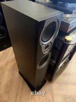 Mission MX-3 Black Floor Standing Tower Speakers Pair Tested Working YORK