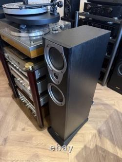 Mission MX-3 Black Floor Standing Tower Speakers Pair Tested Working YORK