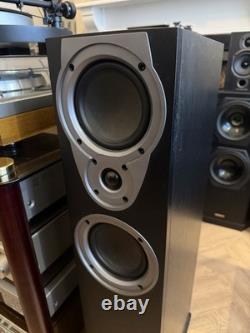 Mission MX-3 Black Floor Standing Tower Speakers Pair Tested Working YORK