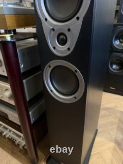 Mission MX-3 Black Floor Standing Tower Speakers Pair Tested Working YORK