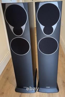 Mission MX-4 Floor Standing Speakers Dark Walnut Pair, one speaker tweeter fault