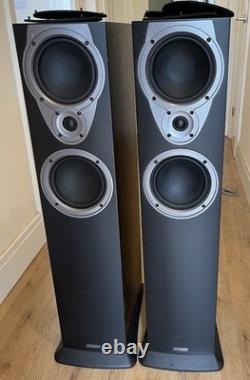 Mission MX-4 Floor Standing Speakers Dark Walnut Pair, one speaker tweeter fault