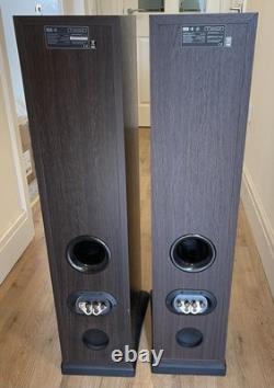 Mission MX-4 Floor Standing Speakers Dark Walnut Pair, one speaker tweeter fault