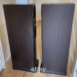 Mission MX-4 Floor Standing Speakers Dark Walnut Pair, one speaker tweeter fault