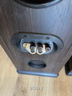 Mission MX-4 Floor Standing Speakers Dark Walnut Pair, one speaker tweeter fault