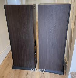 Mission MX-4 Floor Standing Speakers Dark Walnut Pair, one speaker tweeter fault