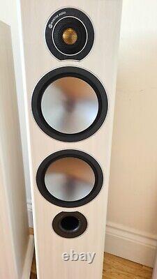 Monitor Audio Bronze 5 floor standing speakers mint condition white