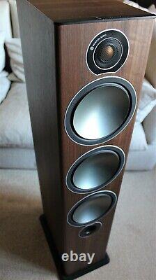 Monitor Audio Bronze 6 Floorstanding Loudspeakers In Walnut Matching Pair