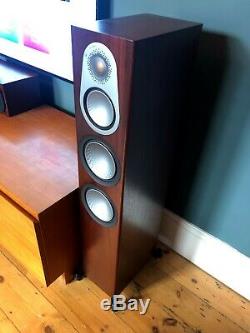Monitor Audio Silver 300 Floorstanding Speakers, Walnut Finish, Nearly New