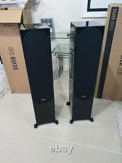 Monitor Audio Silver 500 Piano Black Speakers-upgraded crossover Jantzen Z-Caps