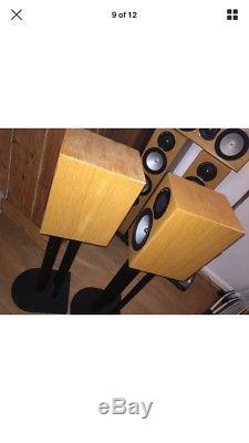 Monitor Audio Silver RX6 Floor Standing Speakers+Pair of RX1 Speaker-Natural Oak