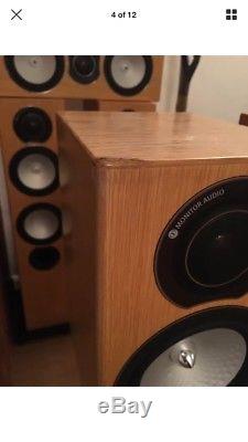 Monitor Audio Silver RX6 Floor Standing Speakers+Pair of RX1 Speaker-Natural Oak