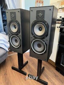 Mordaunt-Short MS45ti speakers With stands & upgraded Monitor Audio top driver