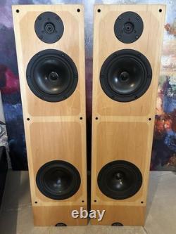 NAIM Ariva Floor Standing Speakers Pair Beech Full Working Order Wedge Design