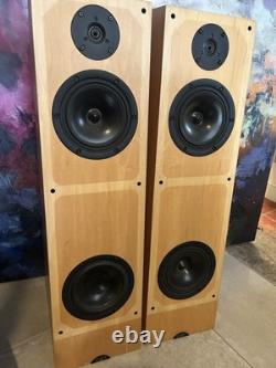NAIM Ariva Floor Standing Speakers Pair Beech Full Working Order Wedge Design