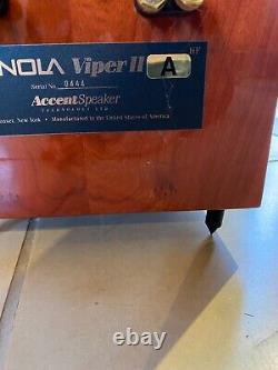 NOLA Viper IIA open baffle floor standing speakers, cherry piano