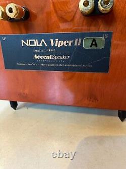 NOLA Viper IIA open baffle floor standing speakers, cherry piano