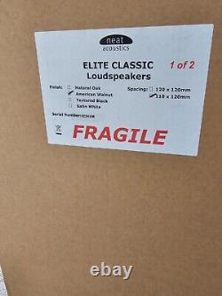 Neat Elite Classic Speakers in American Walnut Mint Condition, boxed