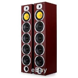 New 440w Passive 4-way Floorstanding Hifi Stereo Speaker Sound System Mahogany