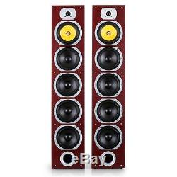 New 440w Passive 4-way Floorstanding Hifi Stereo Speaker Sound System Mahogany