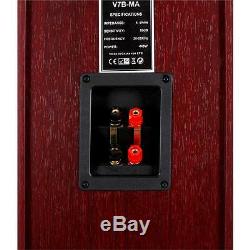 New 440w Passive 4-way Floorstanding Hifi Stereo Speaker Sound System Mahogany