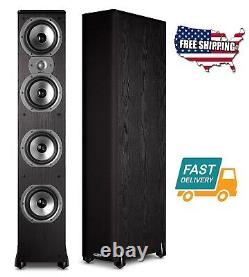 New Home Polk Audio TSi500 Tower Sound Pair Floorstanding Music Speakers Black